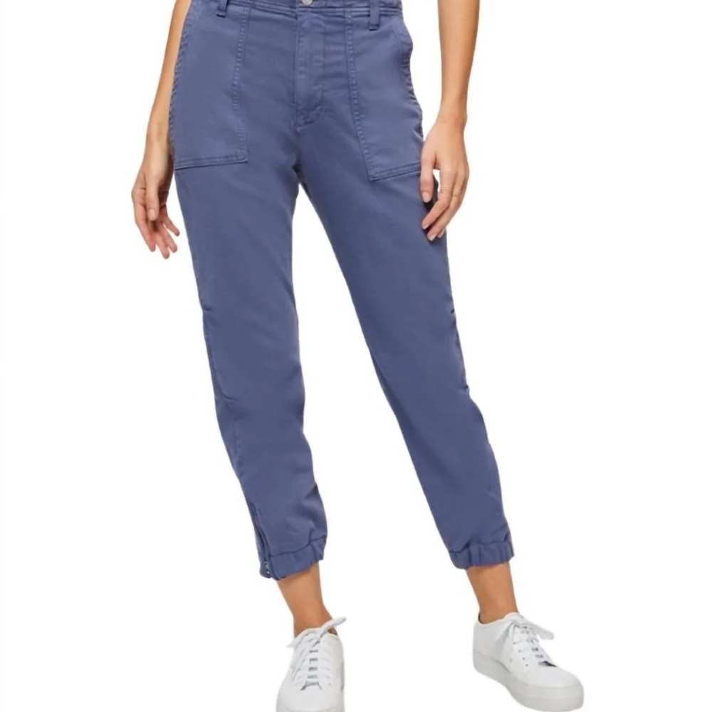 7 For All Mankind - Side Zipper Purple Cropped Joggers